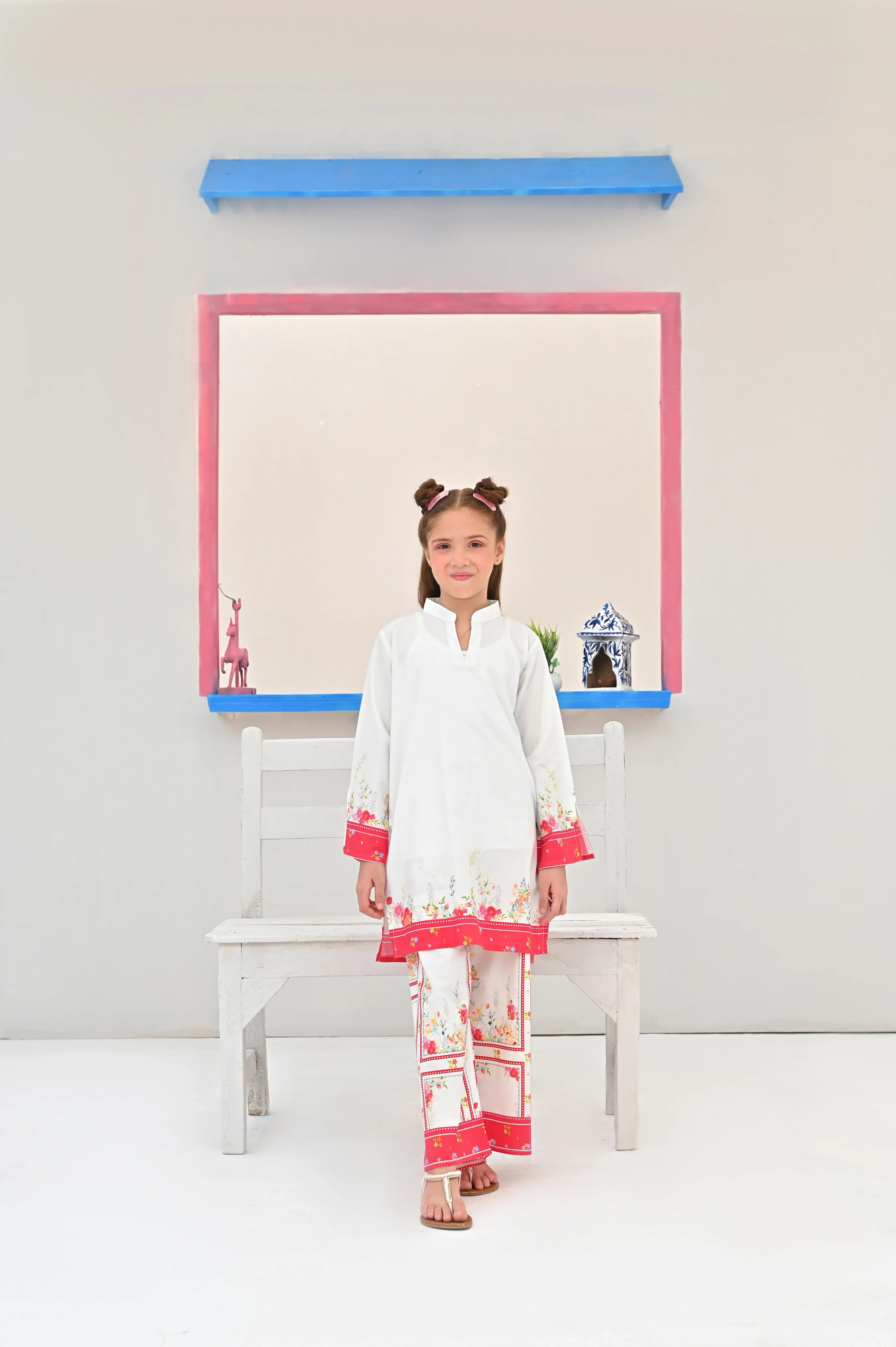 Dhaga Stitched 2 Piece Premium Cotton Lawn Kids Collection'2025-Esme