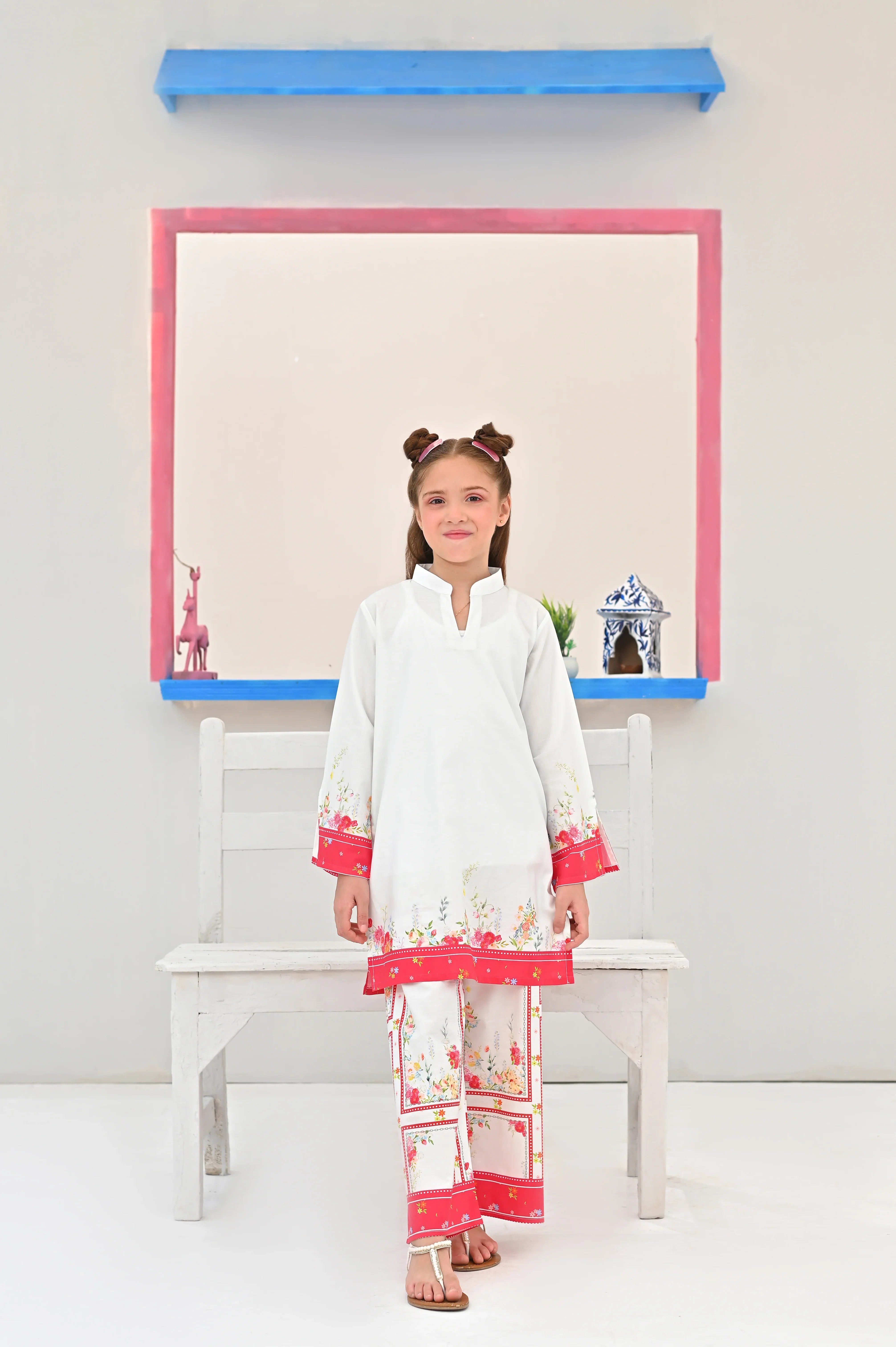 Dhaga Stitched 2 Piece Premium Cotton Lawn Kids Collection'2025-Esme