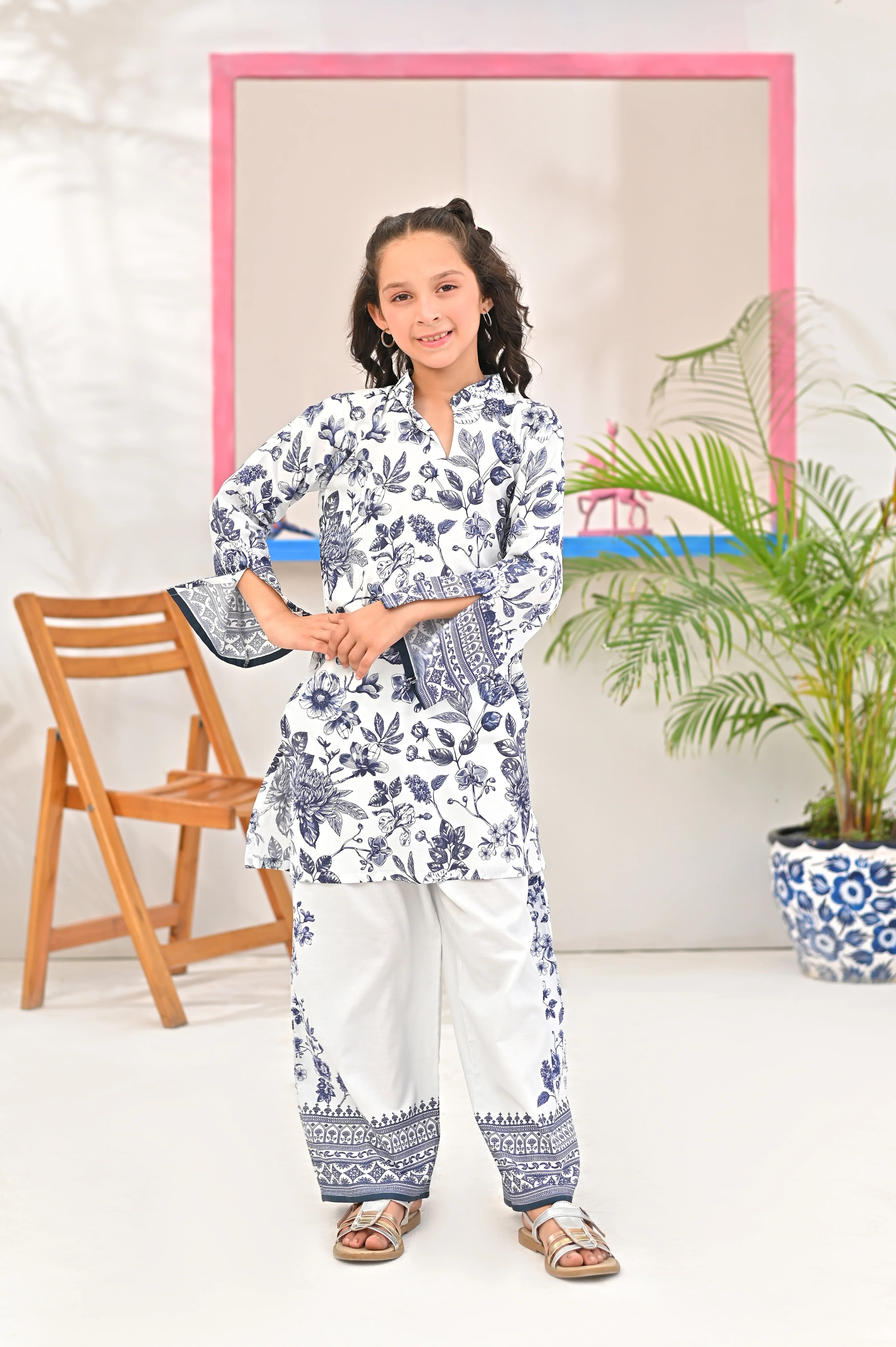 Dhaga Stitched 2 Piece Premium Cotton Lawn Kids Collection'2025-Tiana