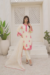 Zaib E Hoor Embroidery Daman Stitched 3-pc Suit