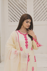 Zaib E Hoor Embroidery Daman Stitched 3-pc Suit