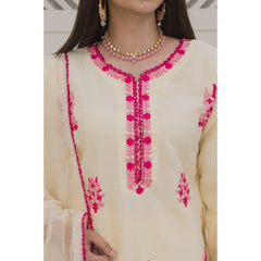 Zaib E Hoor Embroidery Daman Stitched 3-pc Suit