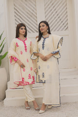 Zaib E Hoor Embroidery Daman Stitched 3-pc Suit