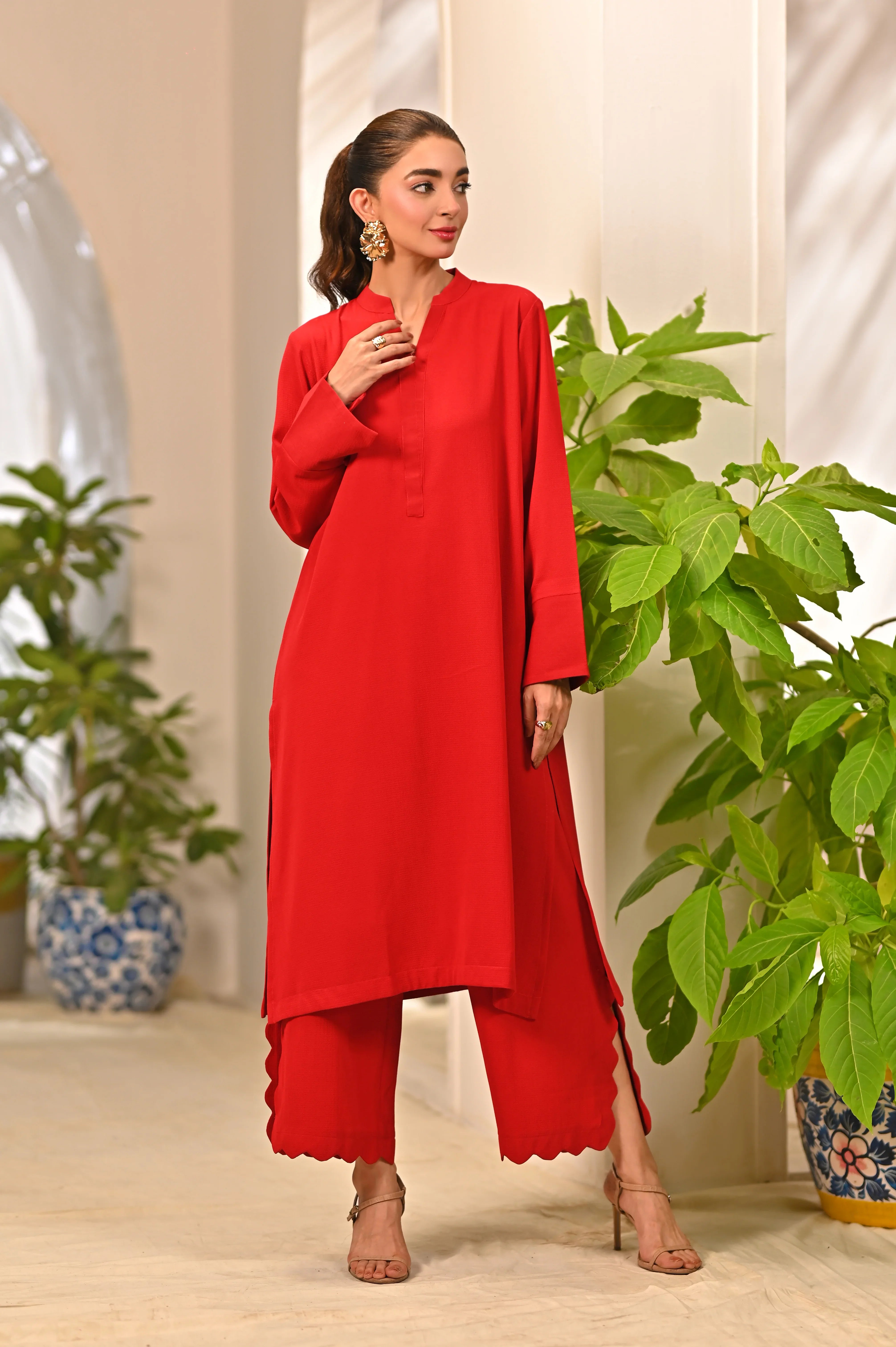 Dhaga Stitched 2 Piece Solids Crepe Summer Collection'2025-Sadie