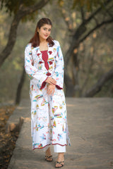 Urban Cut Women's Printed 2-Piece Cotton Suit-C0234