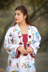 Urban Cut Women's Printed 2-Piece Cotton Suit-C0234
