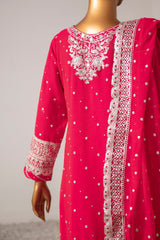 Saira Sultana Stitched 3 Piece Formals Collection-Mah-Jabeen - Shocking Pink