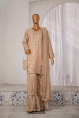 Saira Sultana Stitched 3 Piece Formals Collection-Roman - Sand