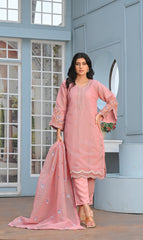 Yaaqot Stitched 3 Piece Winter Collection-Multi Embroidery Stitched 3-pc