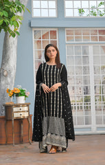 Yaaqot Stitched 3 Piece Formal Collection-Embroidery Long Frock Stitched 3-pc