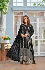 Yaaqot Stitched 3 Piece Formal Collection-Embroidery Long Frock Stitched 3-pc