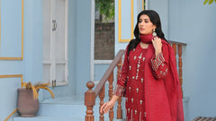 Yaaqot Stitched 3 Piece Winter Collection-Flosa Handwork Stitched 3-pc