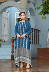 Yaaqot Stitched 3 Piece Formal Collection-Embroidery Long Frock Stitched 3-pc