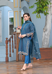 Yaaqot Stitched 3 Piece Winter Collection-Multi Embroidery Stitched 3-pc