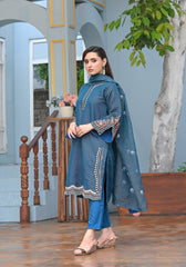 Zaib E Hoor Multi Embroidery Stitched 3-pc Suit