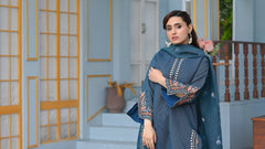 Zaib E Hoor Multi Embroidery Stitched 3-pc Suit