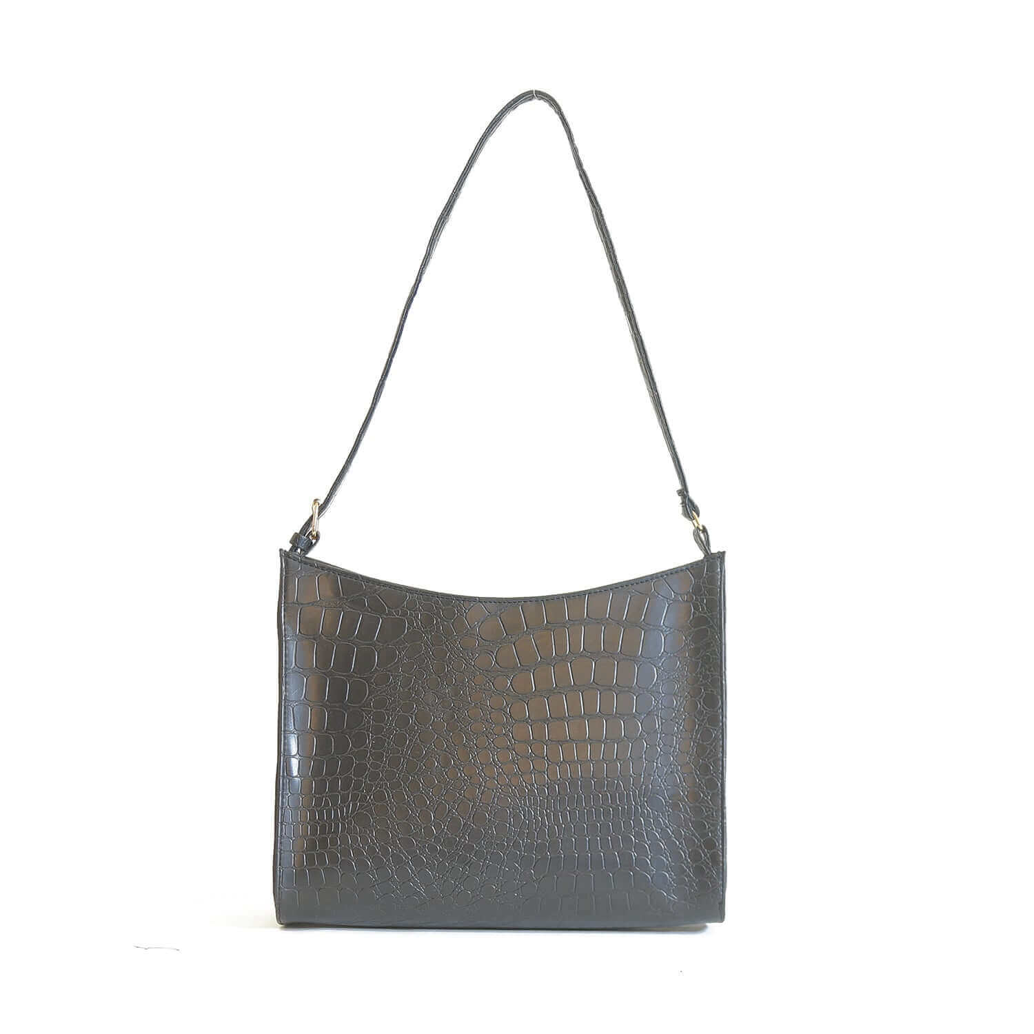 Half Moon crocodile Black - LEFTOVER - Bag X