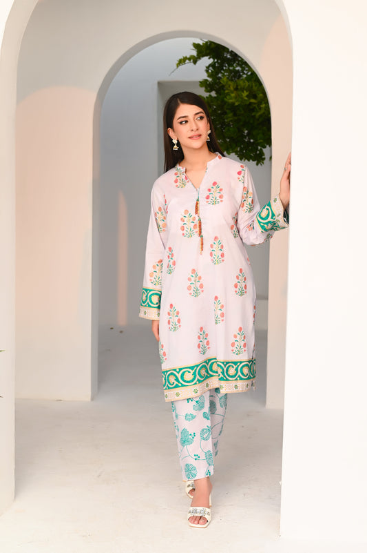 Yaaqot Stitched 2 Piece Lawn Collection-Printed Lawn Stitched 2-pc