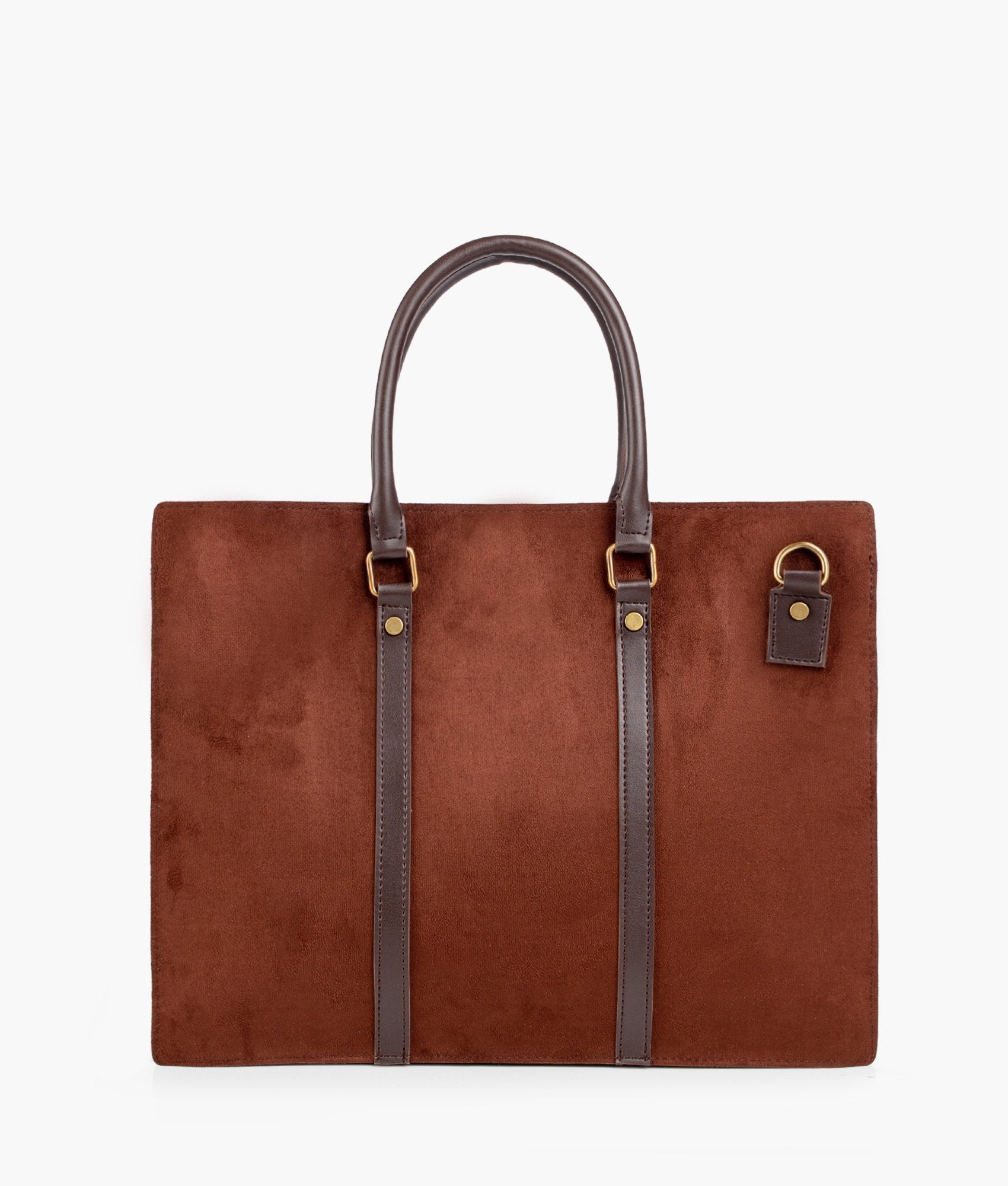 RTW Creation - Dark brown suede laptop bag