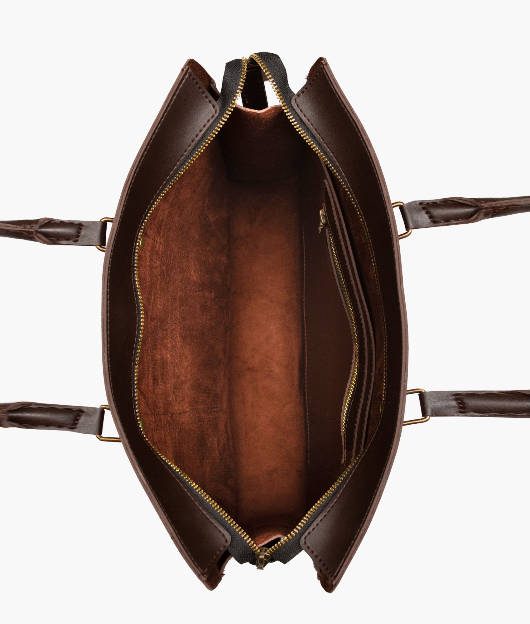 RTW Creation - Dark brown suede laptop bag