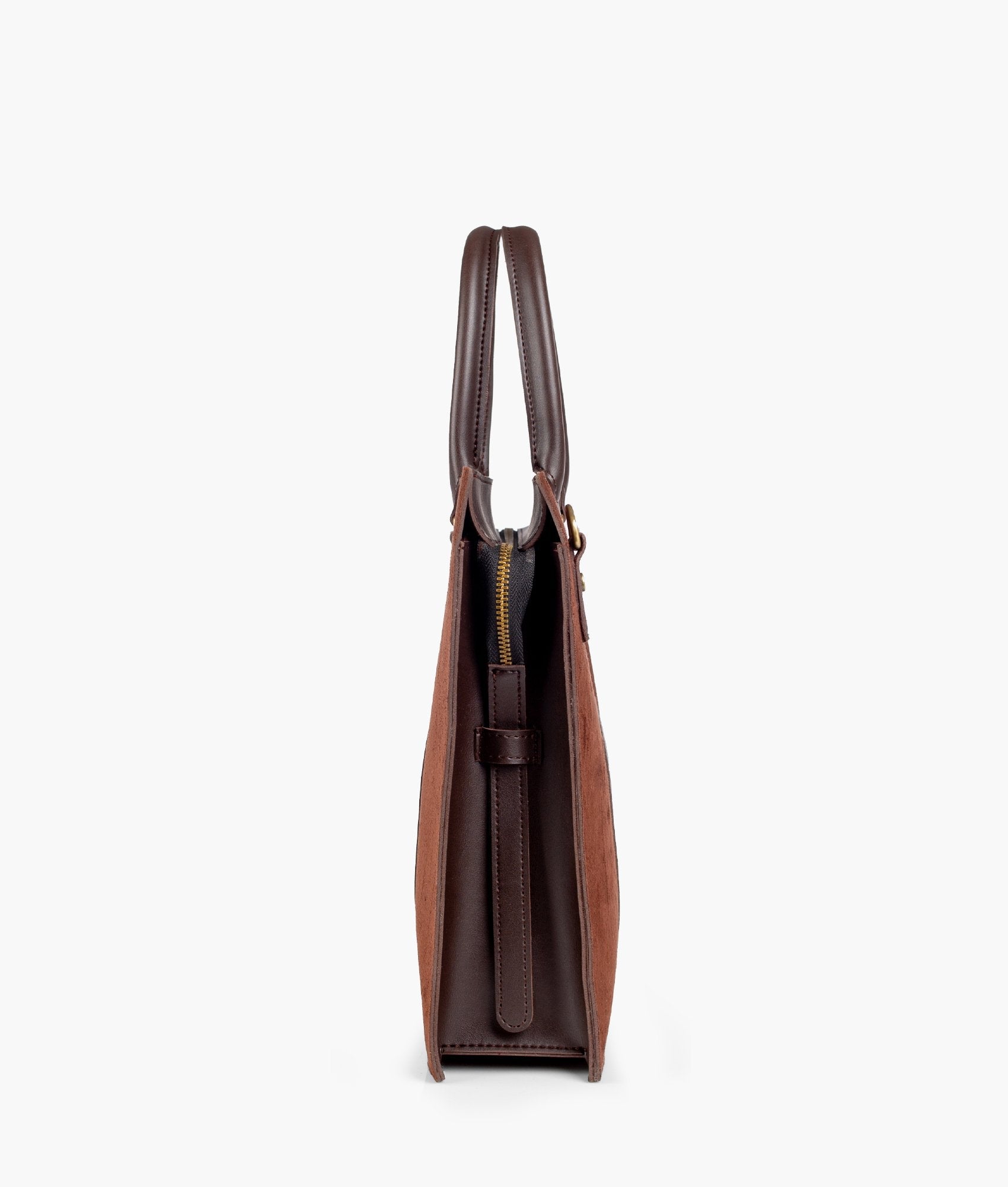 RTW Creation - Dark brown suede laptop bag