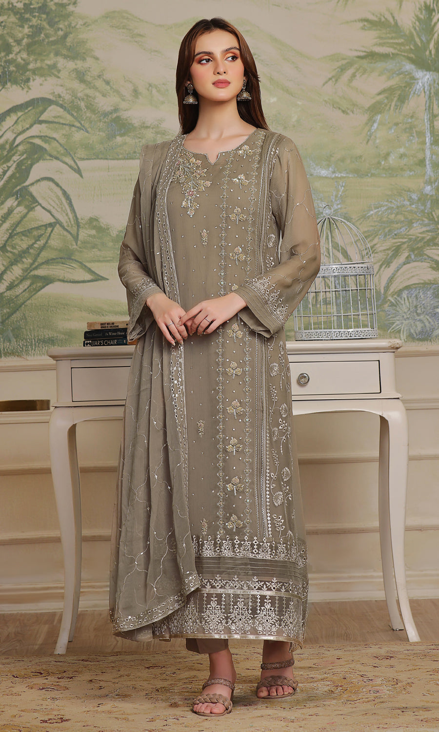 Shamooz Stitched 3 Piece Formals Collection'2025-Glaze SEM-0727