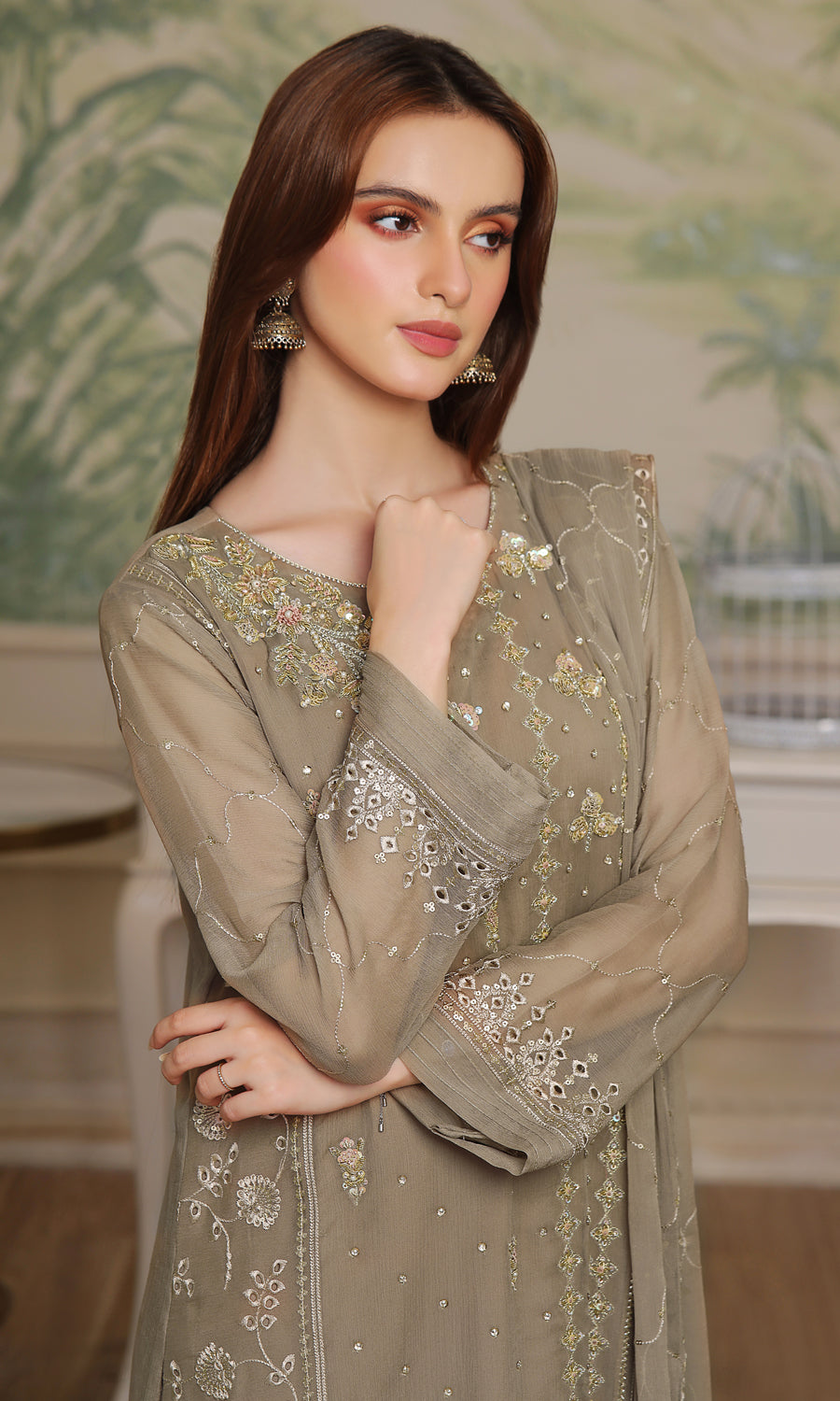 Shamooz Stitched 3 Piece Formals Collection'2025-Glaze SEM-0727