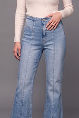 Amna Ali Nawaz Stitched High Waist Flared Jeans