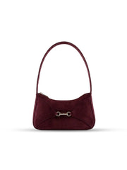 Derby Maroon women's shoulder bag in maroon by Bag X