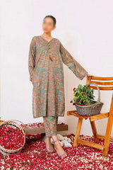 Amna Khadija Made For Me Pret Printed Co Ords Collection'2023-D-05-Brown