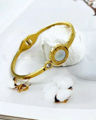 Drift Iridescent Roman Bracelet Golden White - Zeesy Jewellery