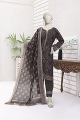 Almeerah Unstitched 3 Piece Stripe Dora Luxury Lawn Vol-02 Collection'2025-Dusted Cocoa