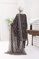 Almeerah Unstitched 3 Piece Stripe Dora Luxury Lawn Vol-02 Collection'2025-Dusted Cocoa