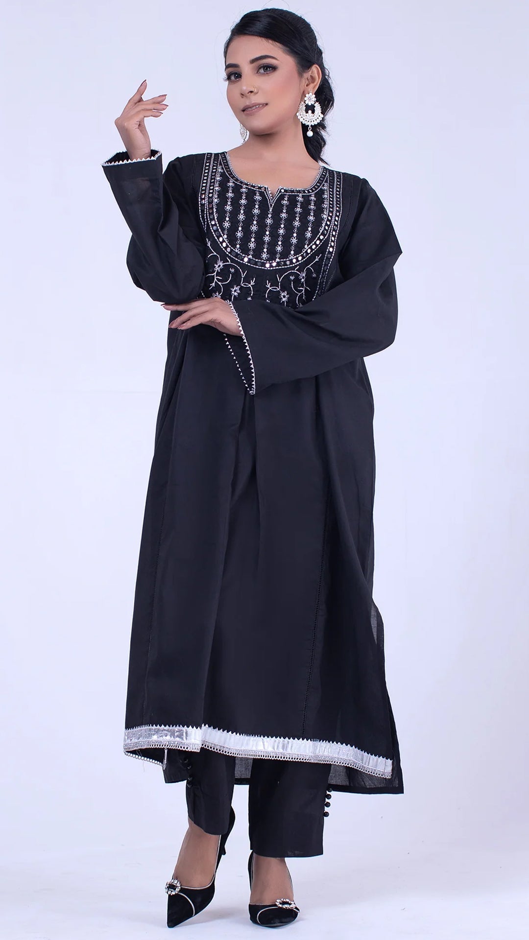 Urban Cut 1 Piece Solid Cotton Stitched Kurta