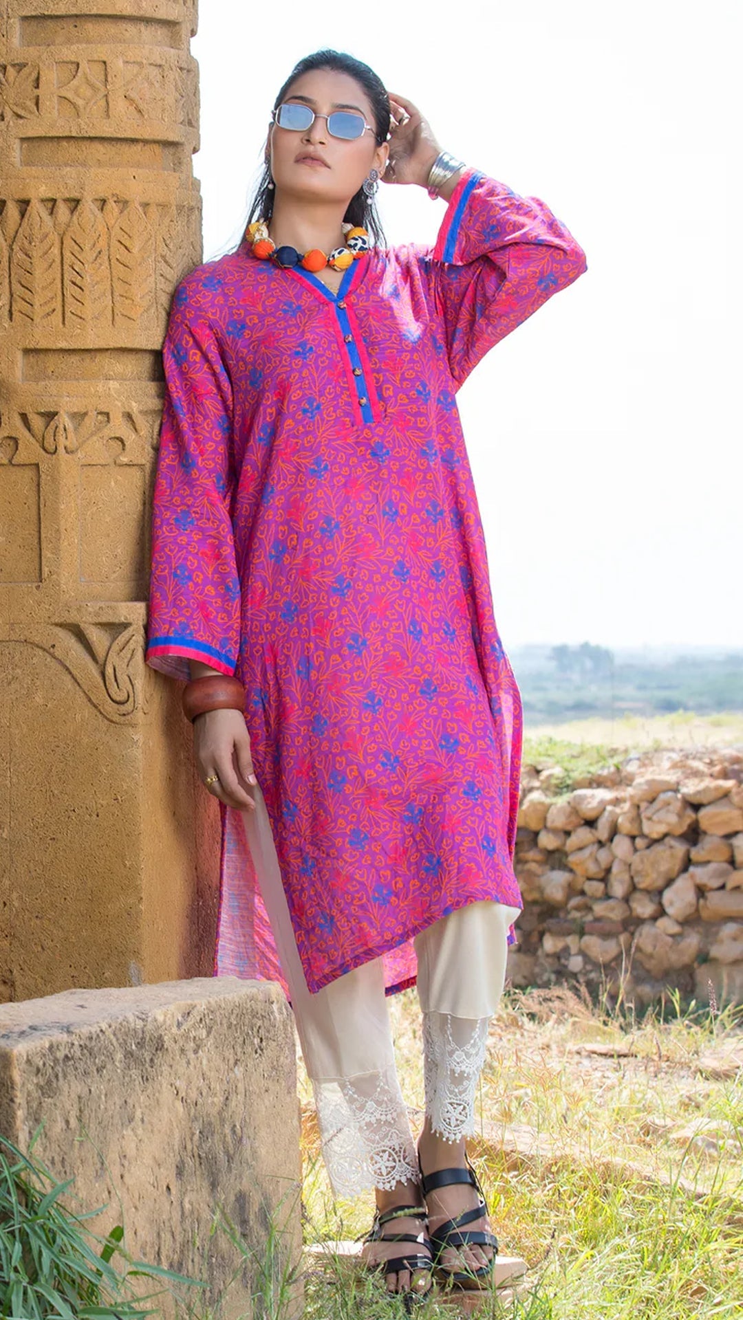 Urban Cut 1 Piece Printed  Cotton Stitched Kurta