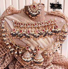 Made For Her-Sunehri Veil Choker Set - LNS1120