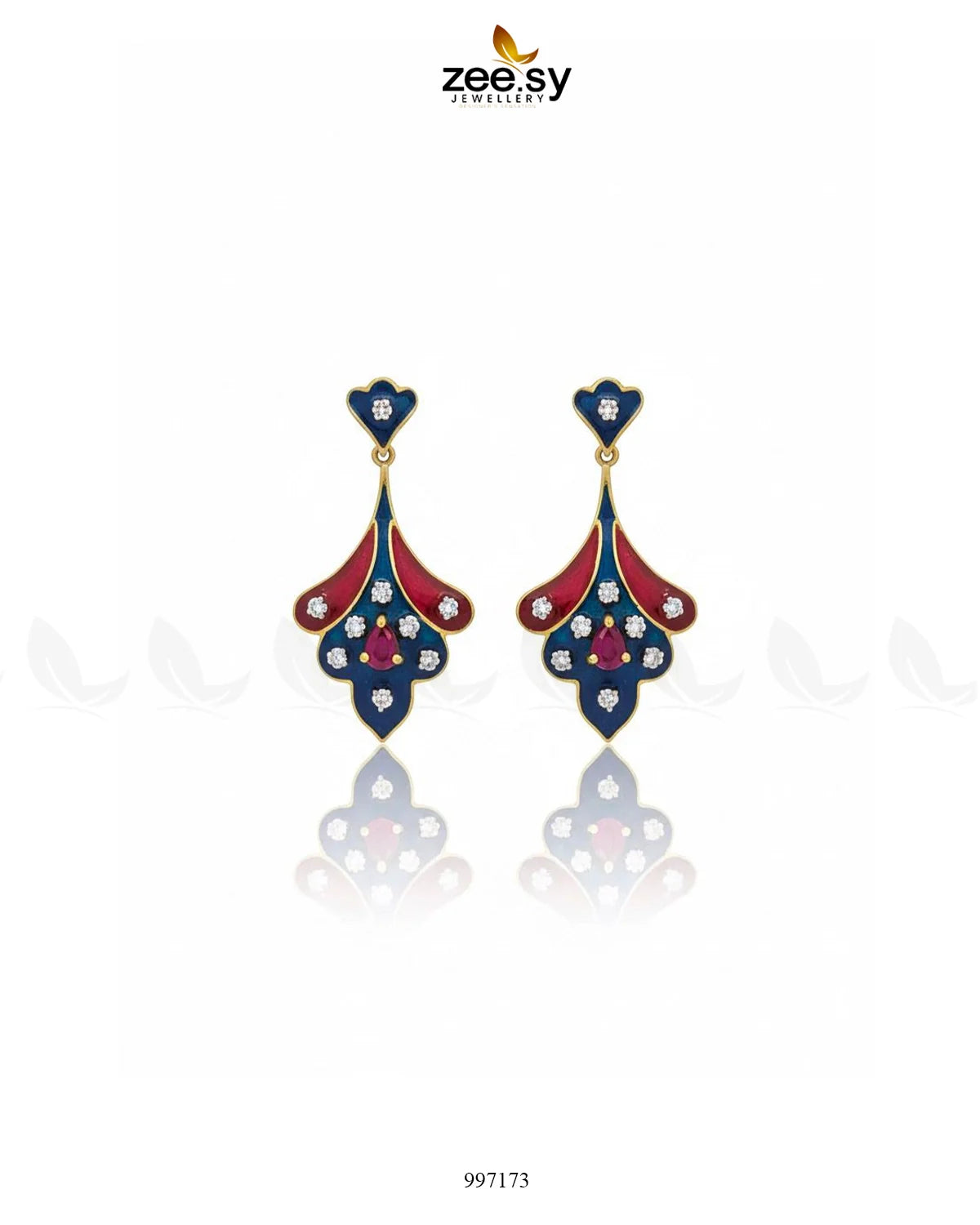 Balsam Earrings Green & Mahroon - Zeesy Jewellery