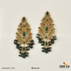 EARRINGS-0715 Green - Zeesy Jewellery
