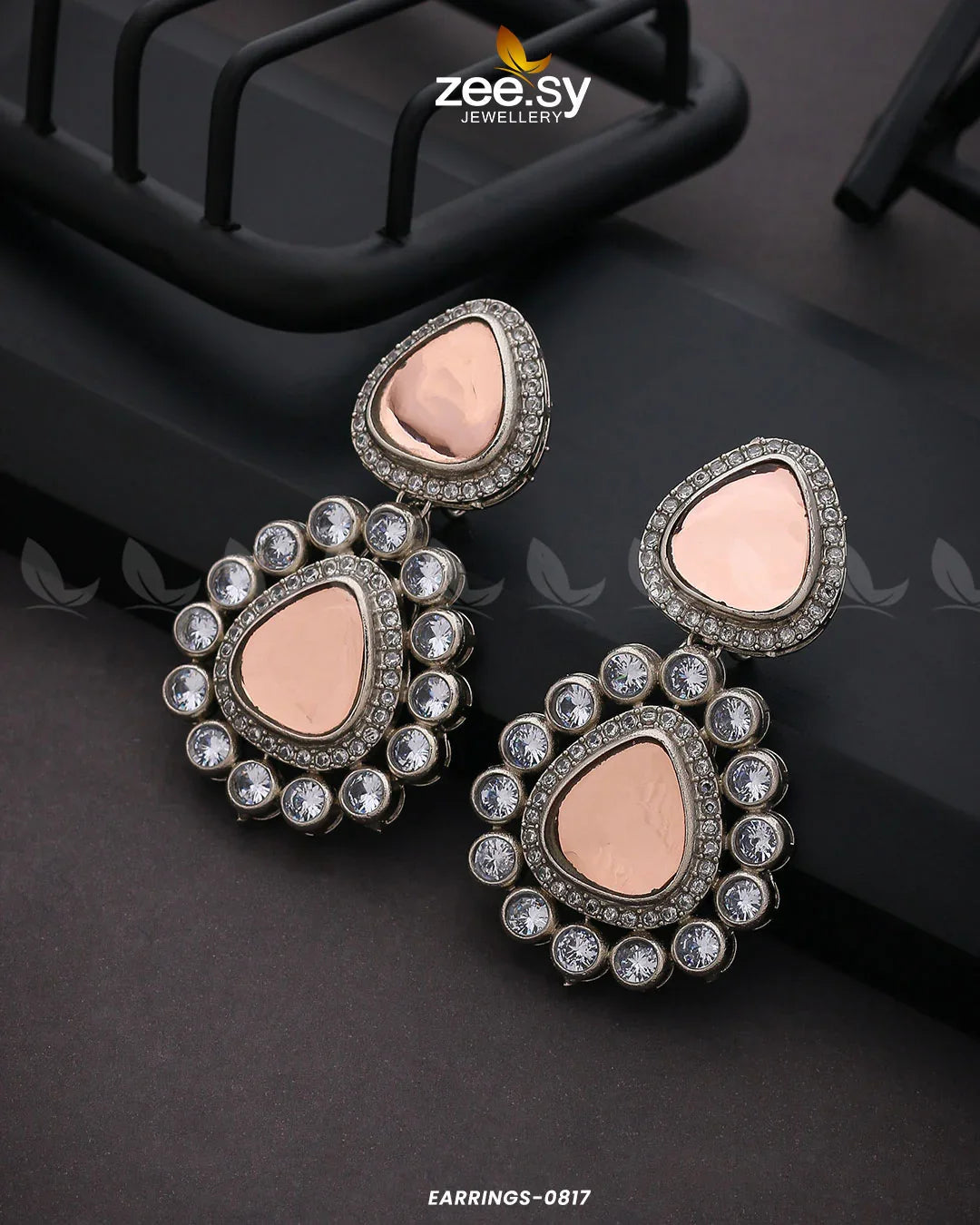 EARRINGS-0817 Champagne - Zeesy Jewellery