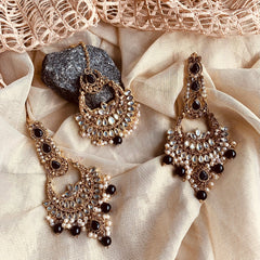 Made For Her-Aura Earrings & Tikka Set