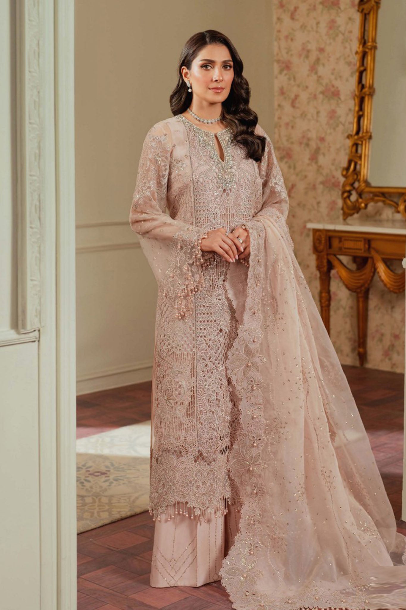 Chantelle By Baroque Unstitched 3 Piece Luxury Formals Vol-13 Collection'2024-EC-04