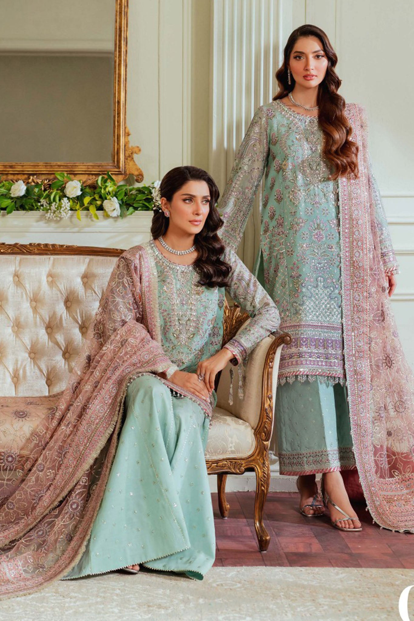 Chantelle By Baroque Unstitched 3 Piece Luxury Formals Vol-13 Collection'2024-EC-08