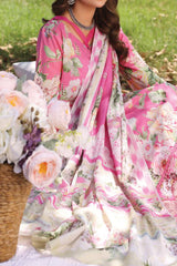 Elaf Prints Unstitched 3 Piece Printed Chikankari Lawn Collection'2024-ECK-03-B-Pink Muse