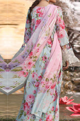 Elaf Prints Unstitched 3 Piece Printed Chikankari Lawn Collection'2024-ECK-04-B-Glaciella