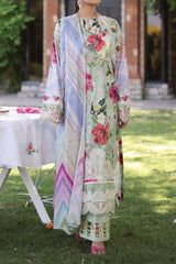 Elaf Prints Unstitched 3 Piece Printed Chikankari Lawn Collection'2024-ECK-06-B-Oasis