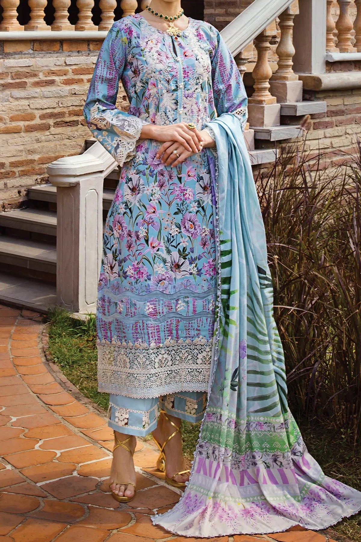 Elaf Prints Chikankari Unstitched 3 Piece Lawn Collection'2024-ECT-03-A