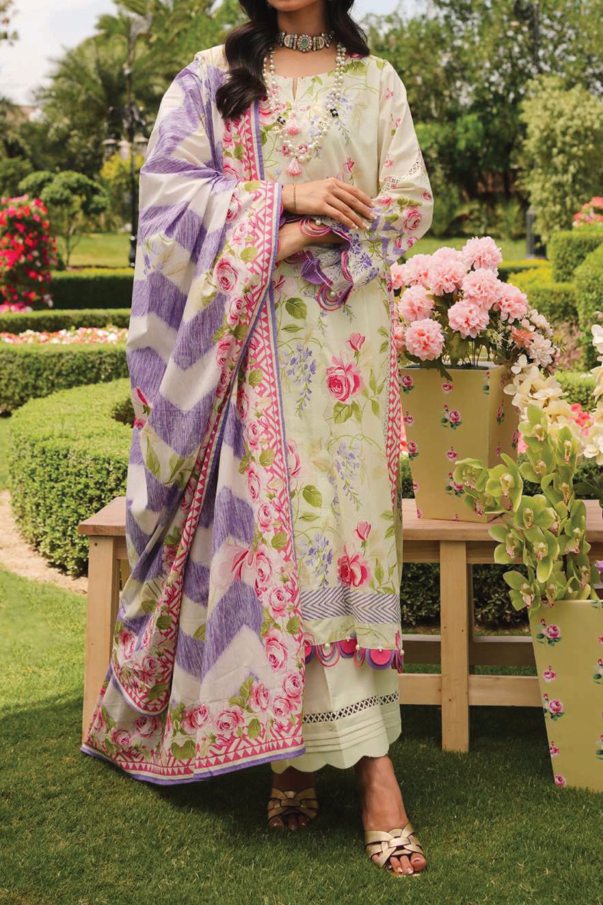 Elaf Prints Unstitched 3 Piece Printed Lawn Collection'2024-EEP-03-B-Meadow Magic