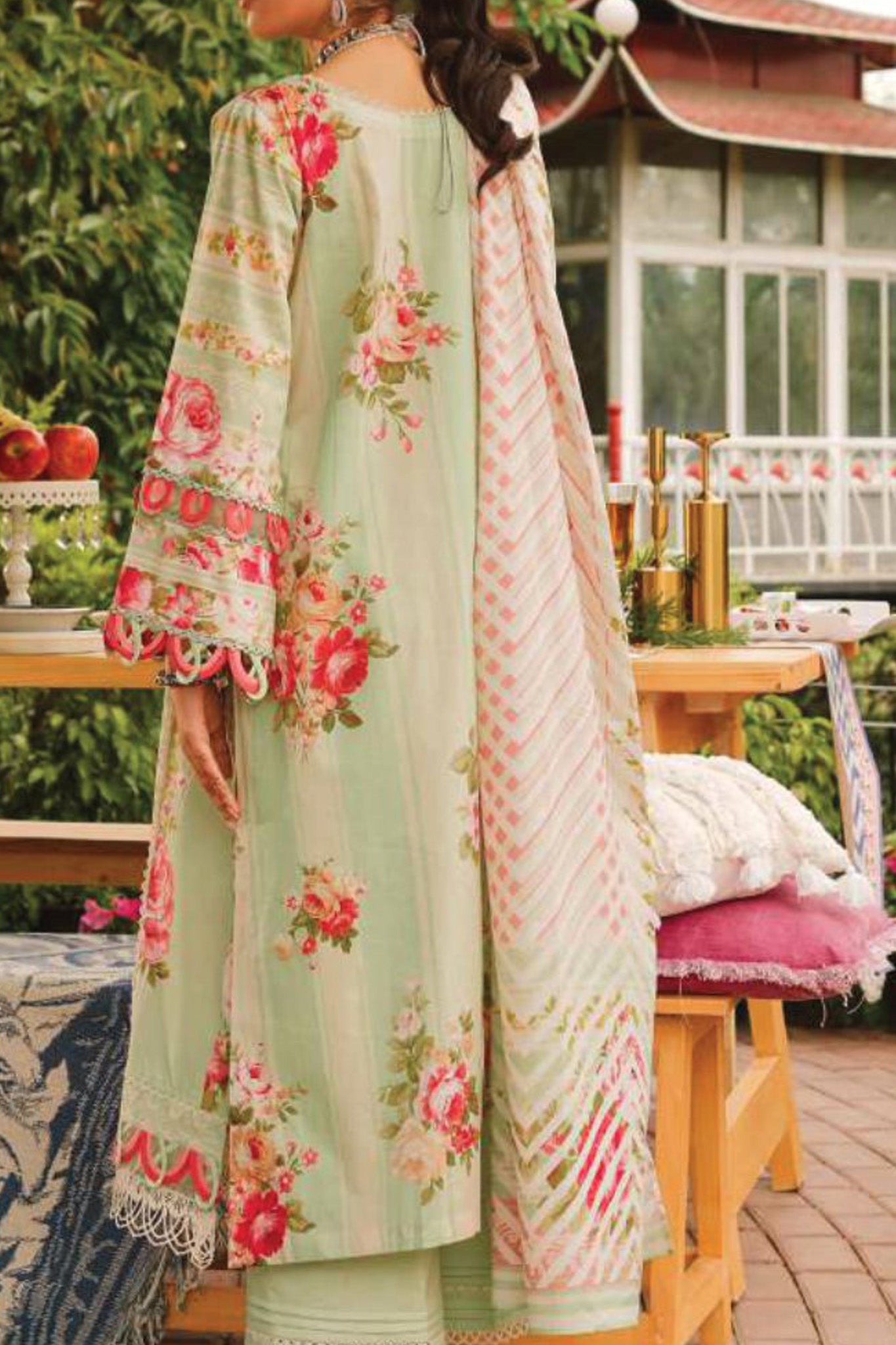 Elaf Prints Unstitched 3 Piece Printed Lawn Collection'2024-EEP-05-A-Mint To Be