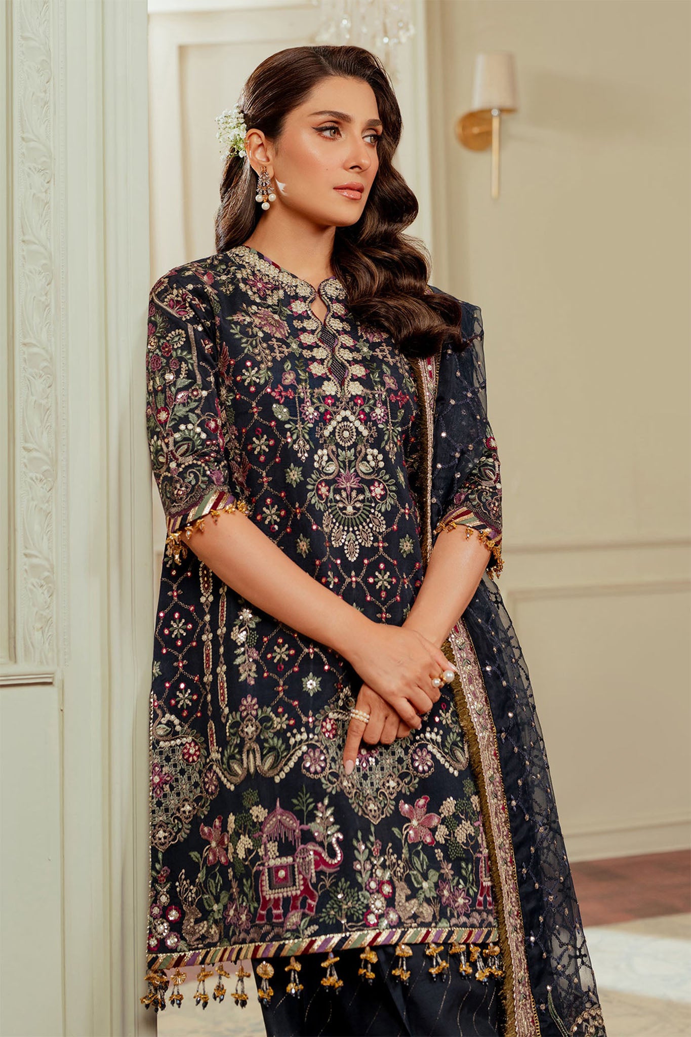 Chantelle By Baroque Unstitched 3 Piece Luxury Formals Vol-13 Collection'2024-EC-07