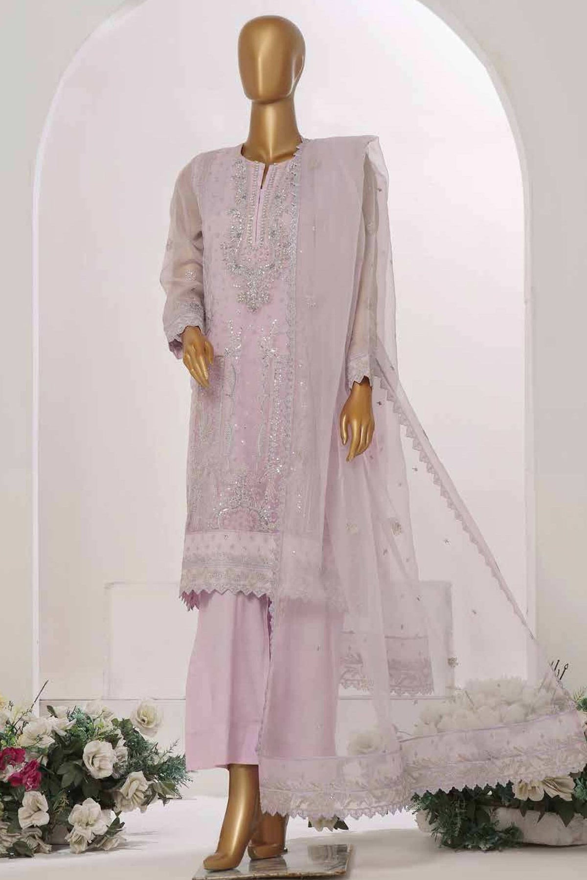 Lamhay By Eshaal Fatima Stitched 3 Piece Luxury Formals Collection'2024-EF-110